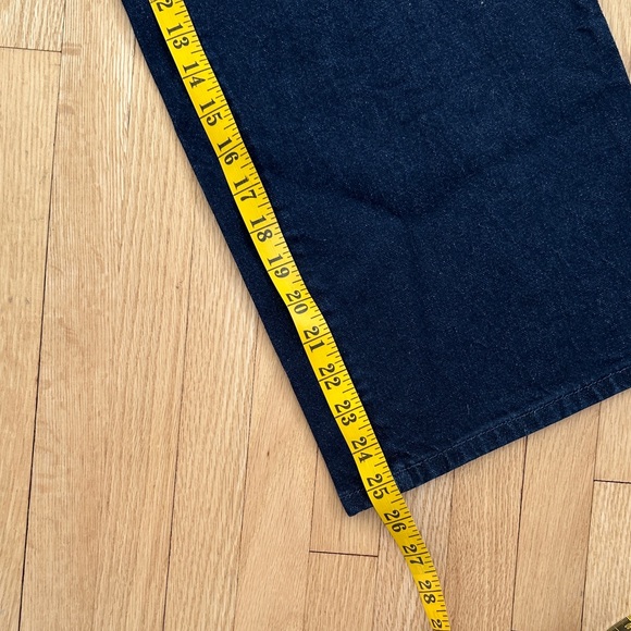 5 for $25 // Zara wide leg high waist cropped dark blue jeans size 2 - Picture 7 of 13